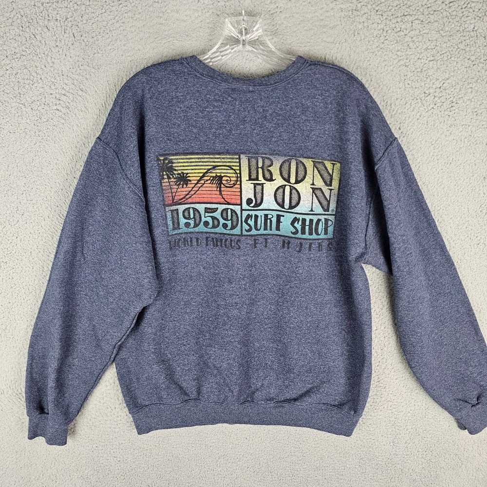 JERZEES Sweatshirt Mens‎ Large Ron Jon Surf Shop Graphic Y2K